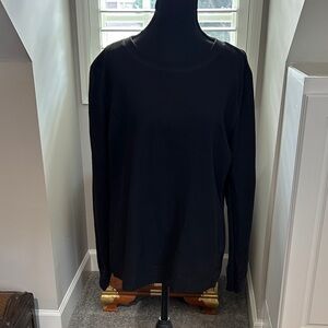 Fruit of the Loom Black Ribbed Long Sleeve Shirt